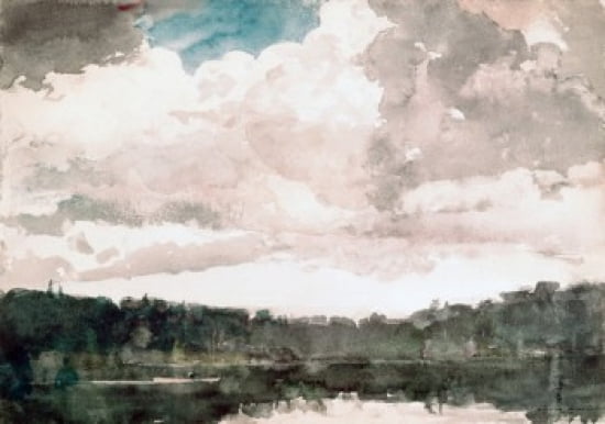 Lone Boat North Woods Club Adirondacks 1892 Winslow Homer (1836-1910 American) Canvas Art - Winslow Homer (18 x 24)