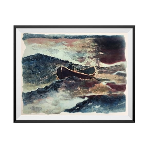 Lone Fisherman Sean Maguire Office Painting Poster 18 x 24