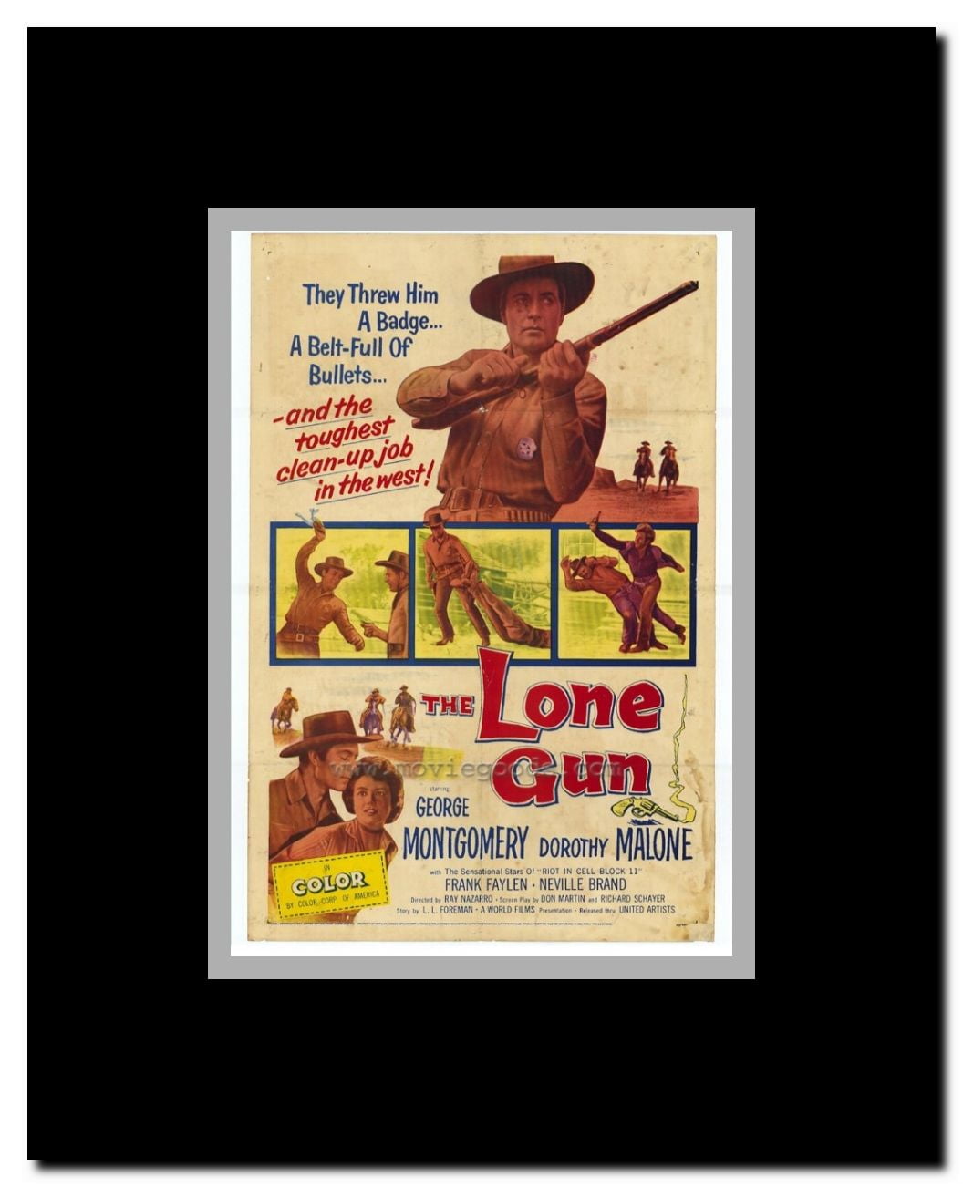Lone Gun Framed Movie Poster