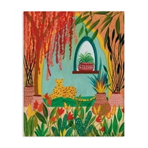 Lone Leopard Among Botanicals Canvas Wall Art, design by Nabeela Rumi