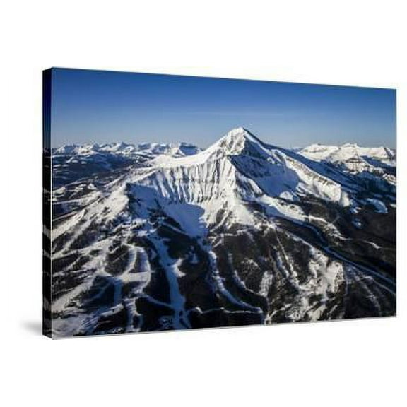 Lone Peak Seen From The Air Big Sky Resort, Montana, Stretched Canvas Wall Art by Ryan Krueger Sold by Art.Com