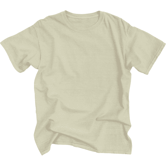 Lone Rock Clothing Garment Dyed T-Shirt - 1096 - Cream - Size: L