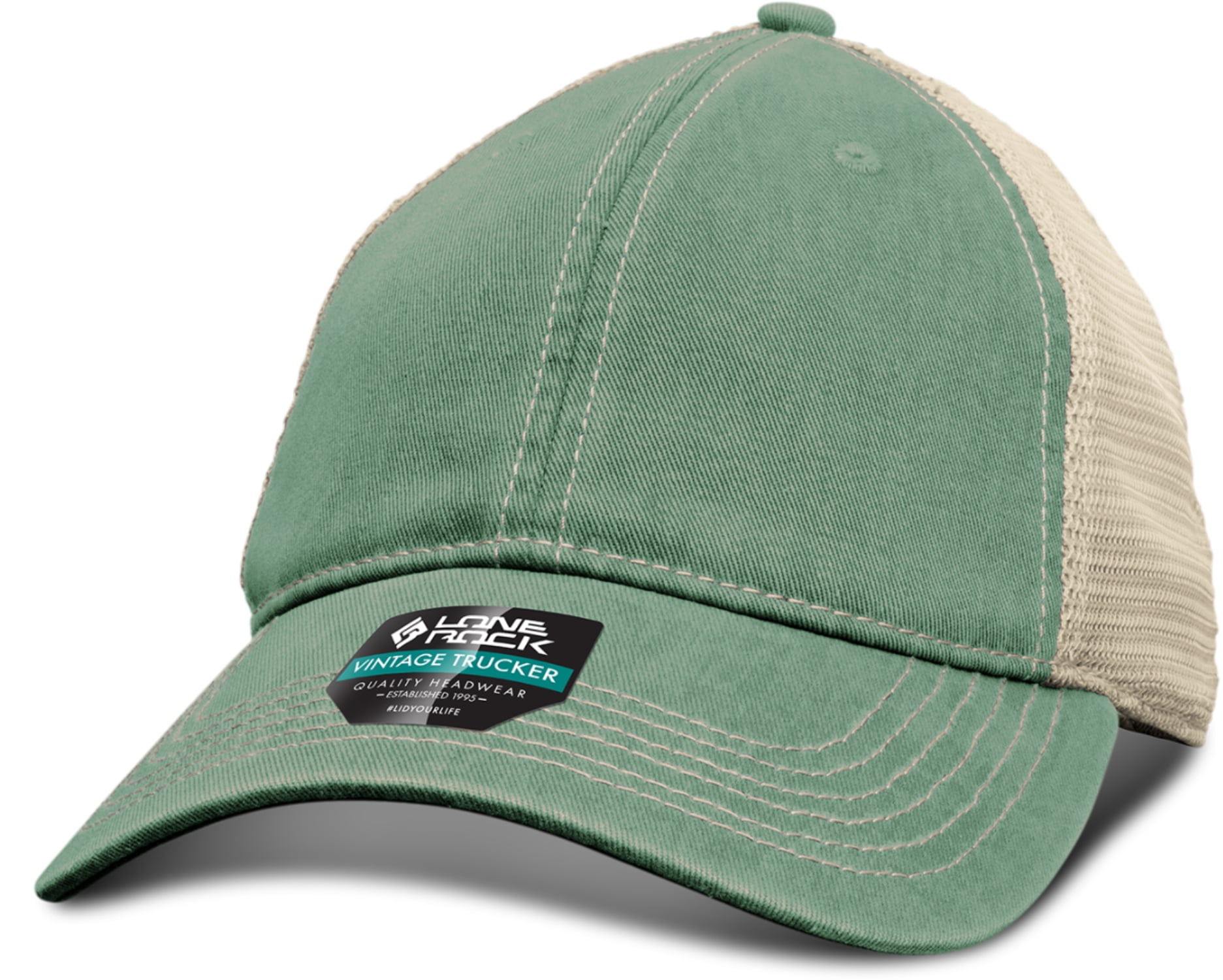Lone Rock Clothing Vintage Wash Trucker Hat with Soft Mesh