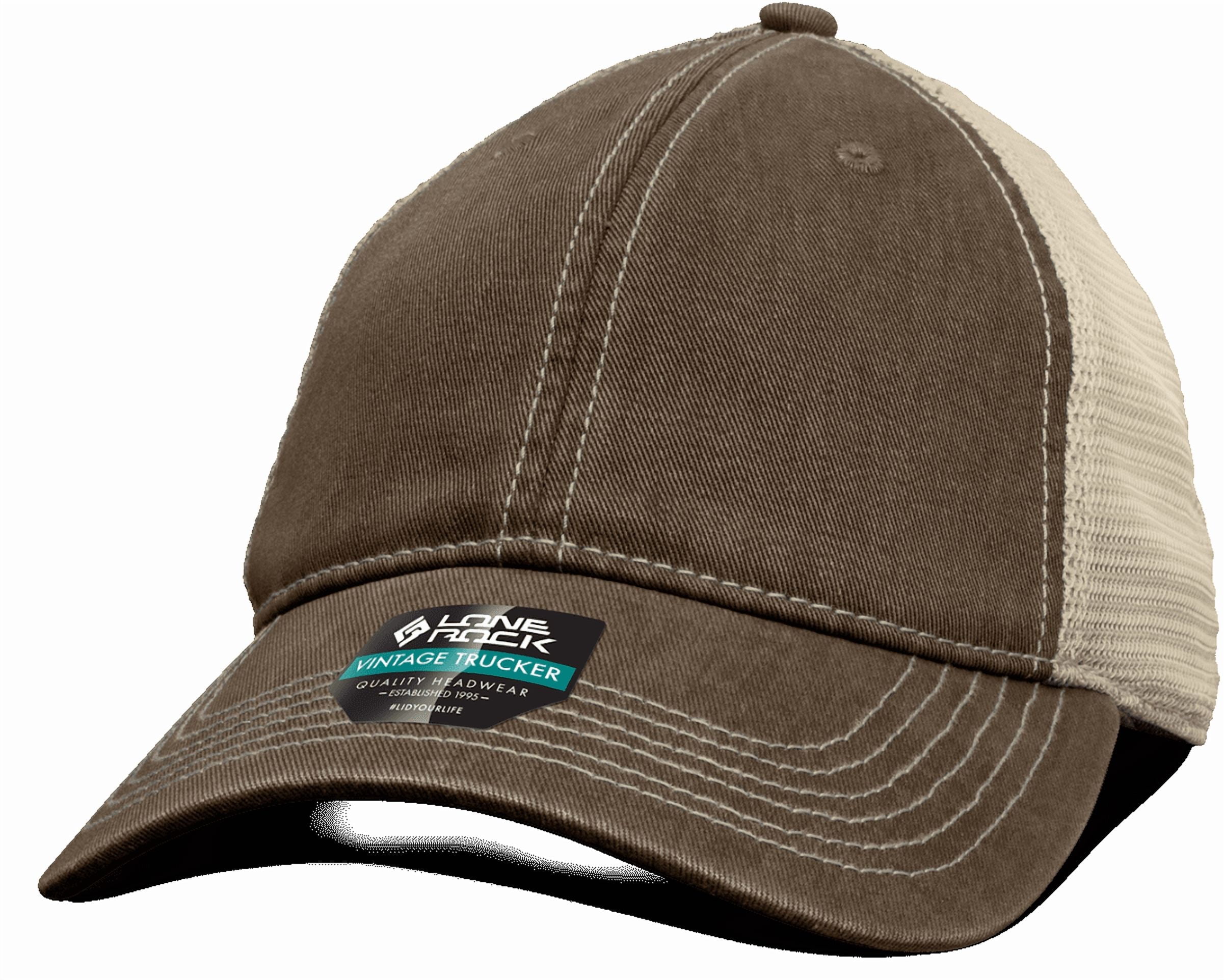 Lone Rock Clothing Vintage Wash Trucker Hat with Soft Mesh