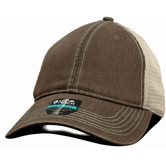 Lone Rock Clothing Vintage Wash Trucker Hat with Soft Mesh