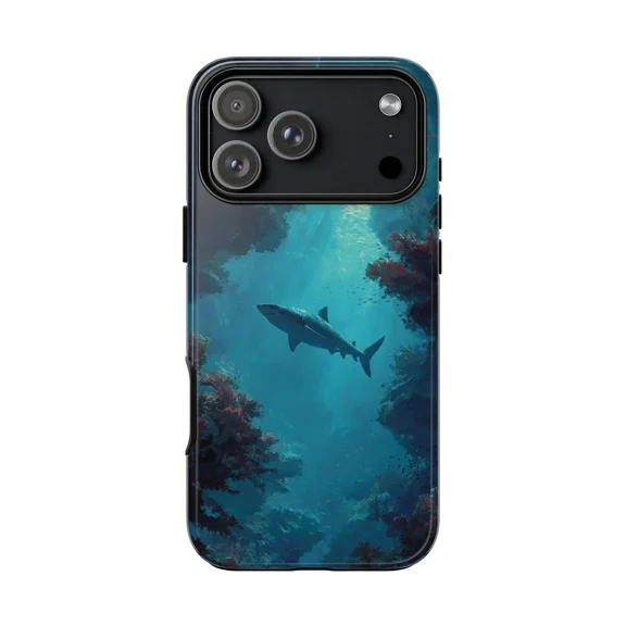 Lone Shark Predator Reef Phone Case for iPhone 17 through 11 Pro Max