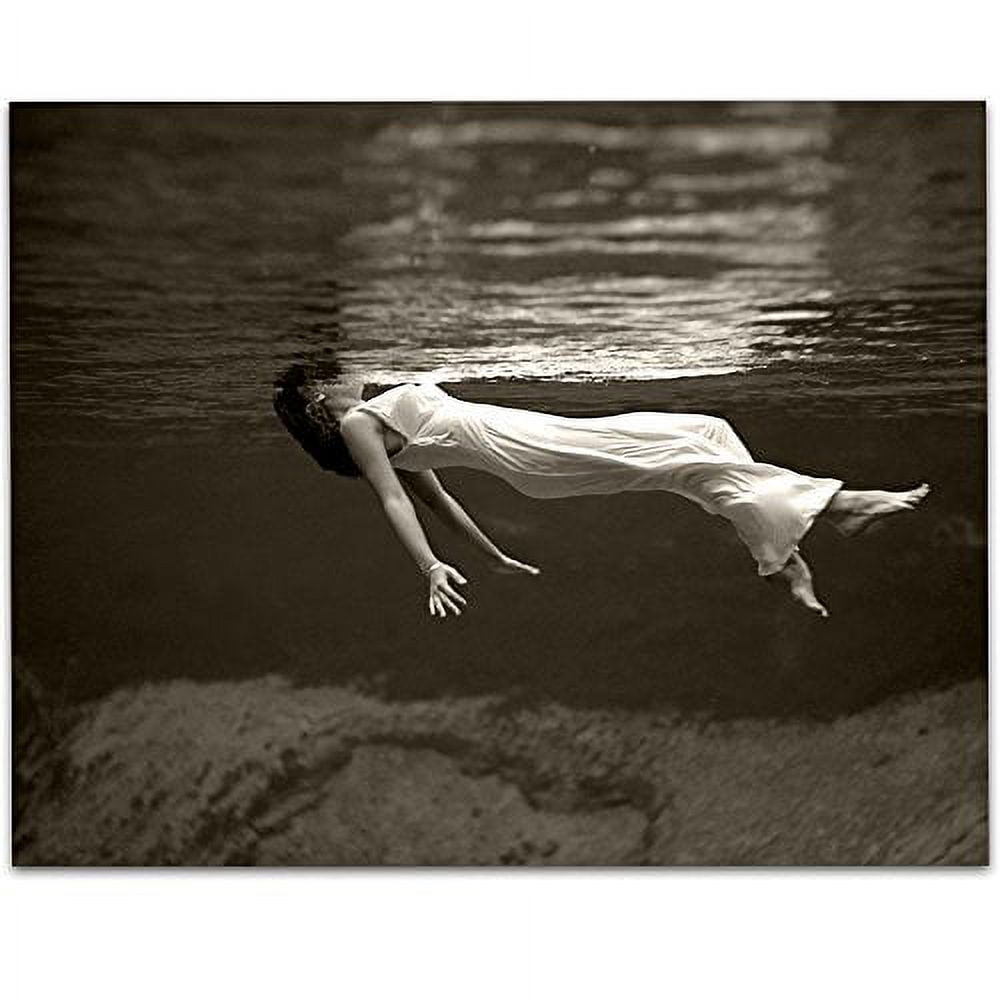 Lone Star Art Black and White Floating Woman by Toni Frissell - 11x14 ...