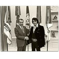thumbnail image 1 of Lone Star Art Nixon Meets Elvis Presley - 11x14 Unframed Print - Great Gift for Elvis Fans, 1 of 1