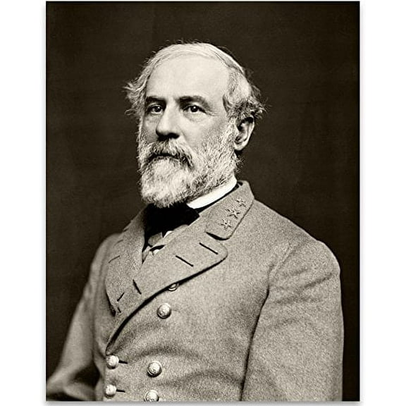 Lone Star Art Portrait of General Robert E. Lee - 11x14 Unframed Print - Great Civil War Home Decor