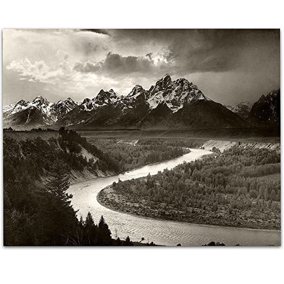 Lone Star Art Snake River Overlook by Ansel Adams Photo - 11x14 Unframed Print - Perfect Vintage House Decor