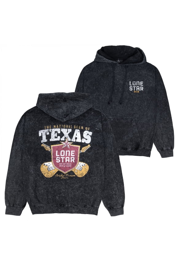 Beer Guitar Logo Front and Back Print Pullover Hoodie-2XLarge