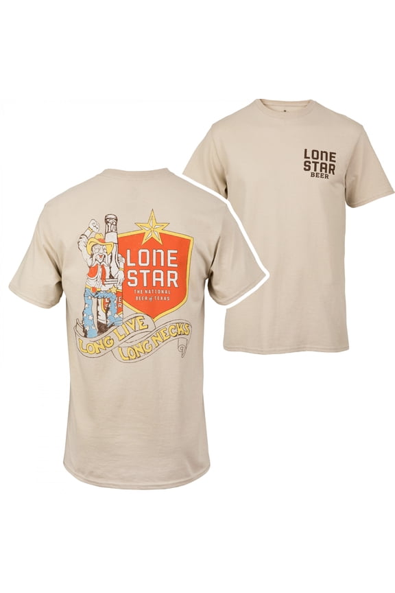 Beer Long Live Long Necks Front and Back Print T-Shirt-Large