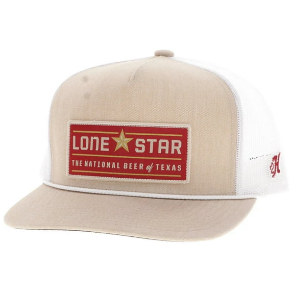 Lone Star 892167 Beer Red Gold Logo Patch High Profile Trucker Hat