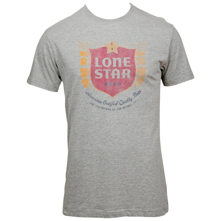 Lone Star Beer Vintage Fade Logo T-Shirt-Medium
