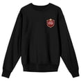 thumbnail image 1 of Lone Star Chest Logo Art Adult Black Crew Neck Sweatshirt-Large, 1 of 7