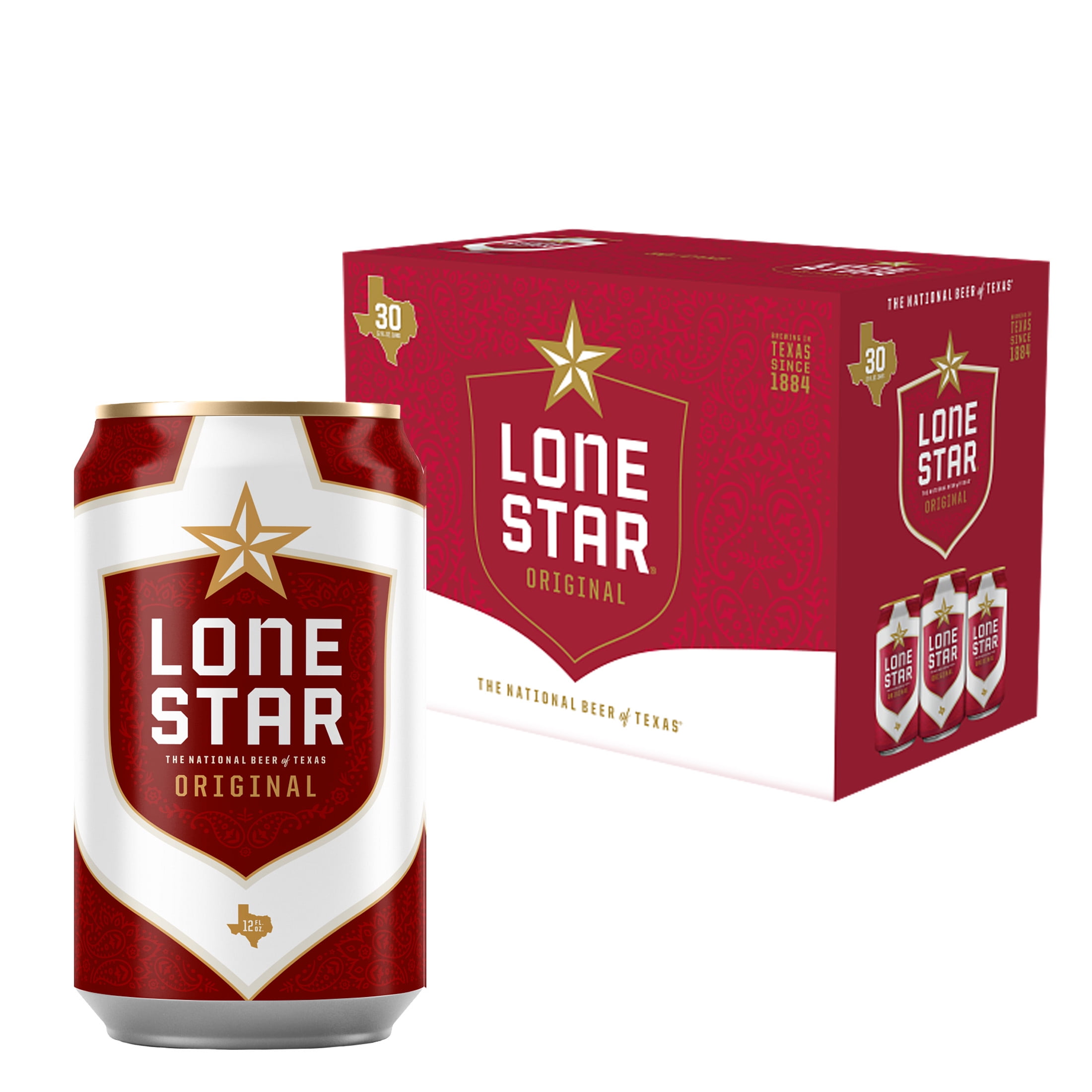Lone Star, Domestic Lager, 30 Pack, 12 fl oz Can, 4.6% ABV