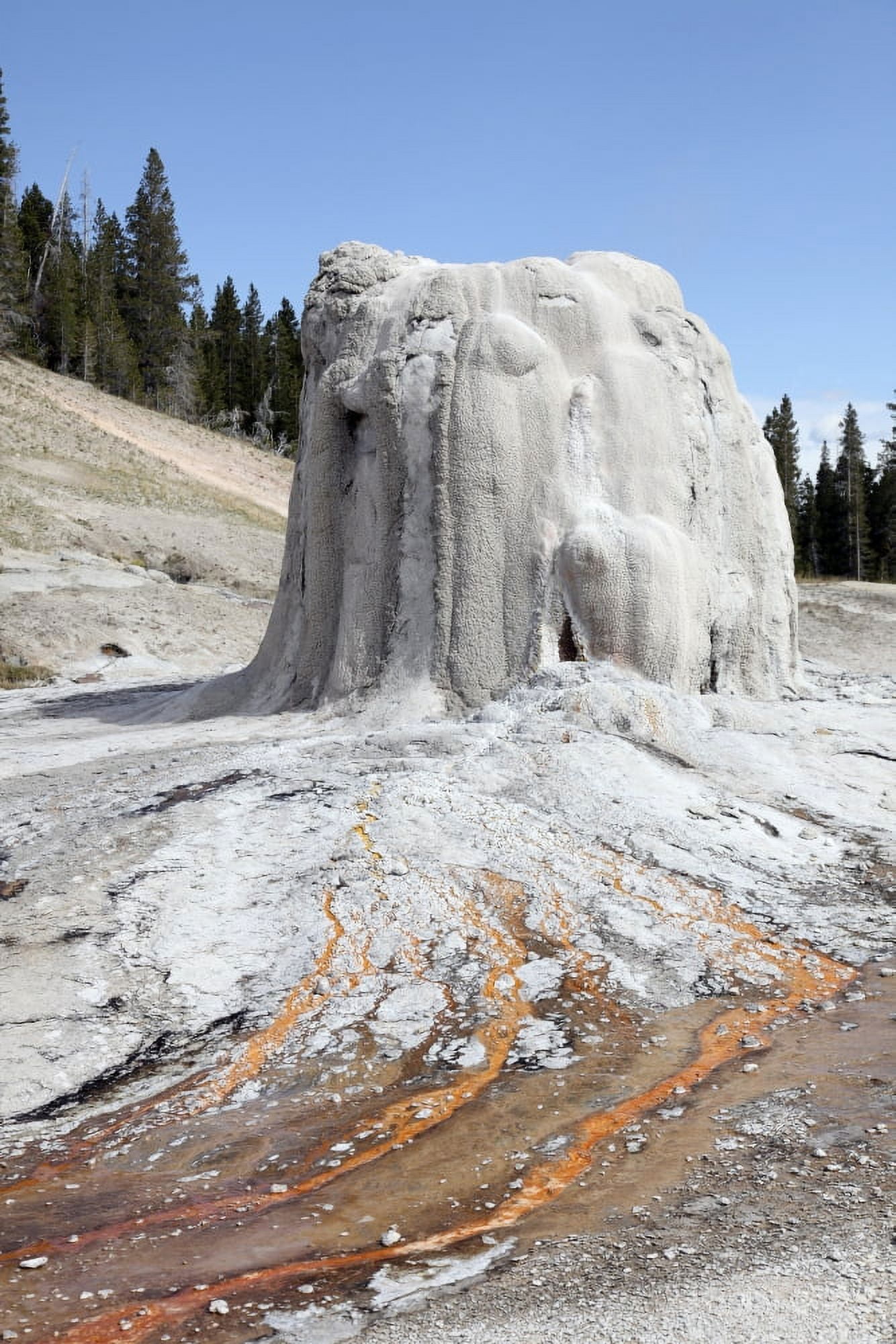 Lone Star Geyser geyserite cone Third Geyser Basin geothermal area Yellowstone National Park Wyoming Canvas Art - Richard RoscoeStocktrek Images (23 x 35)