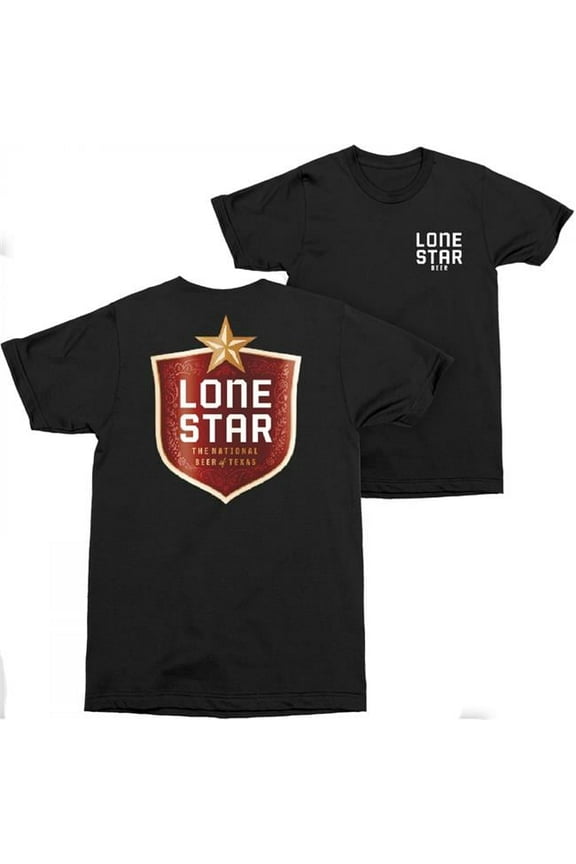 Beer Decal Logo Front & Back Print T-Shirt, Black - 3XL