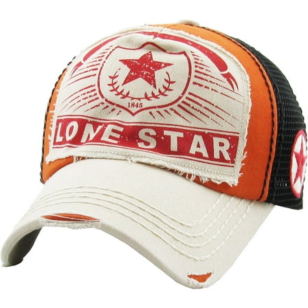 Lone Star Mesh Vintage Distressed Baseball Cap Dad Hat Adjustable