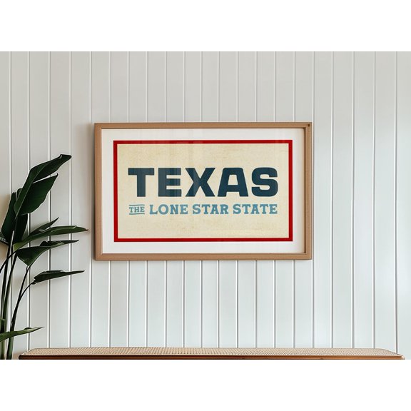 Lone Star Poster Retro Texas Art Poster Texas Retro United States Wall Art , Poster Print Only