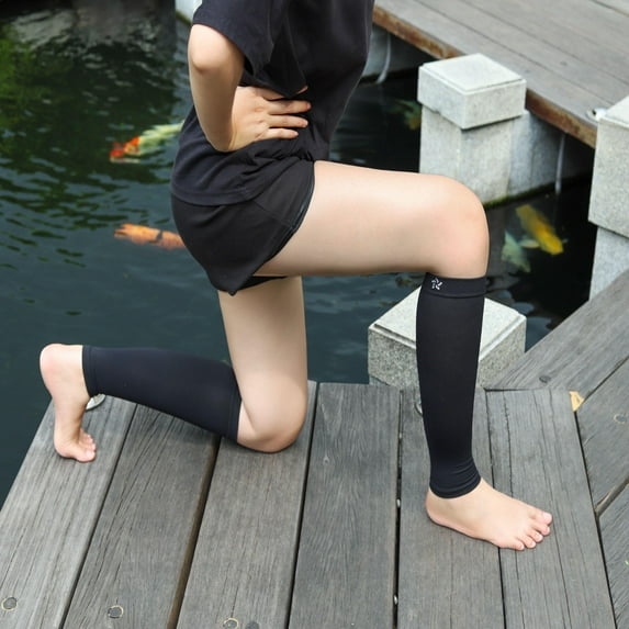 Lone Star Premium Compression Calf Sleeve Support for Men Women Running Workout Sports Fitness, Leg Brace Support