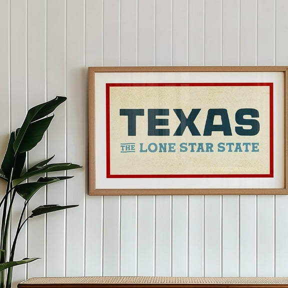 Lone Star Print Retro Texas Art Poster Texas Wall Decor Retro United States Wall Art Gift For Traveler Or Texan Wall Art, Modern Wall Decor, 24x36 UNFRAMED