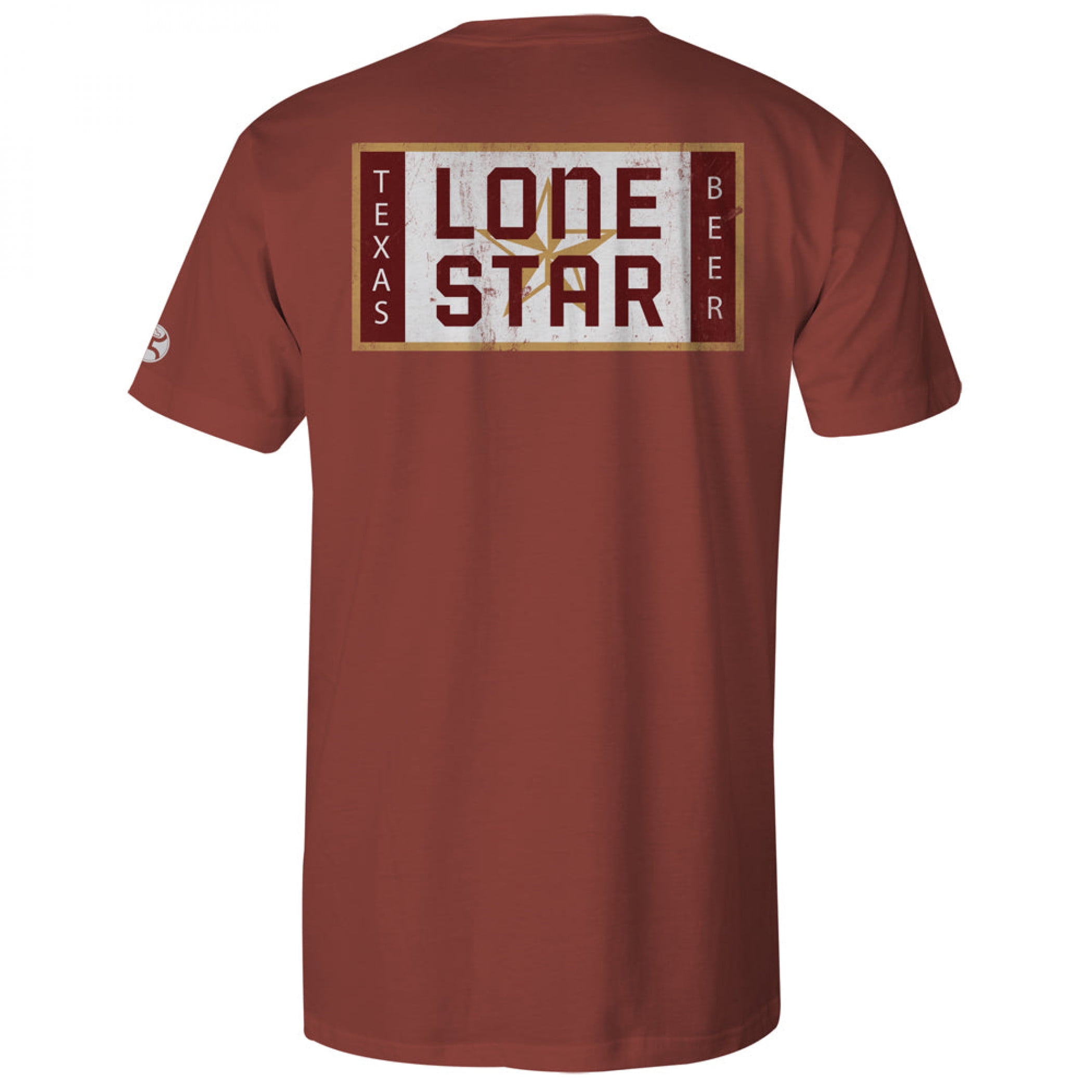 Lone Star Texas Beer Label Front and Back Print TShirt3XLarge