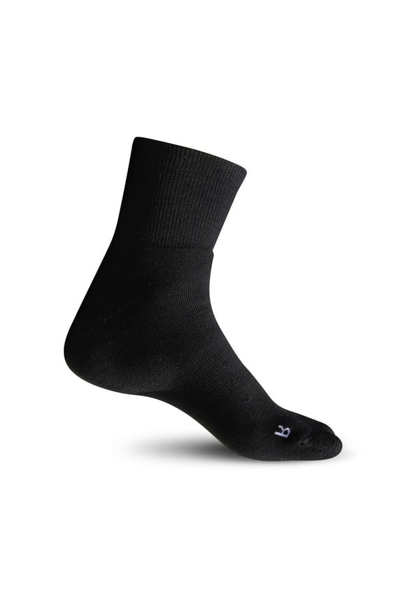 Ultra-Thick Quarter Socks, Men Women Seamless Cotton Comfort Durable Unisex Fashion Trendy Casual Footwear (Black/White)