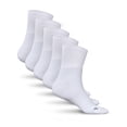 thumbnail image 1 of Lone Star Ultra-Thick Quarter Socks, Men Women Seamless Cotton Comfort Durable Unisex Fashion Trendy Casual Footwear (White/Navy), 1 of 7