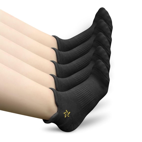 Lone Star Ultra-Thickness Ankle Socks For Men Women Seamless Cotton Comfort Durable Unisex Fashion Trendy Casual Footwear (Black/Gold)