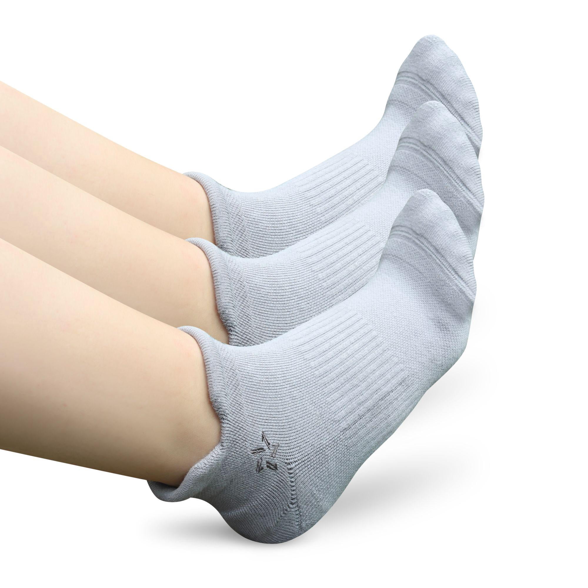 Lone Star Ultra-Thickness Ankle Socks For Men Women Seamless Cotton Comfort Durable Unisex Fashion Trendy Casual Footwear (Grey/Grey)