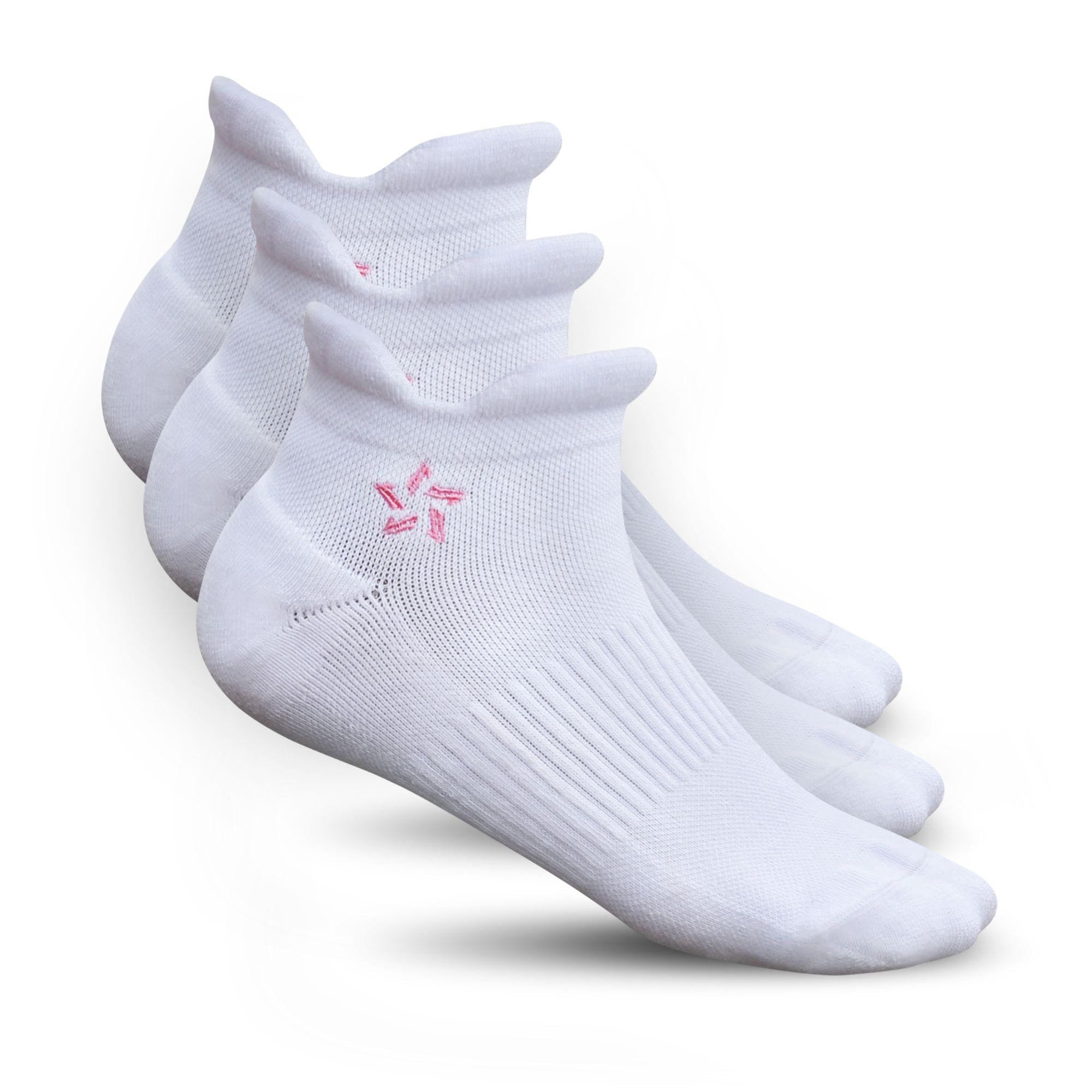 Lone Star Ultra-Thickness Ankle Socks For Men Women Seamless Cotton Comfort Durable Unisex Fashion Trendy Casual Footwear (White/Pink)