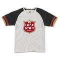 thumbnail image 1 of Lone Star White And Blue Raglan Men's Tee Shirt-Small, 1 of 2