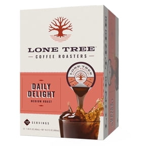 Lone Tree Single-Serve Coffee Pods Premium 100% Arabica Liquid Concentrate Daily Delight Medium Roast 12 Pods Ready Hot or Iced