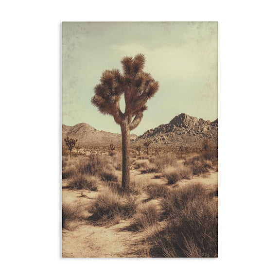 Stupell Industries Lone Tree in Desert Canvas Wall Art, design by Petal Prints Design