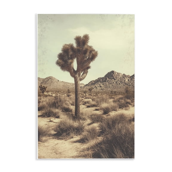 Stupell Industries Lone Tree in Desert Wall Plaque Art, design by Petal Prints Design