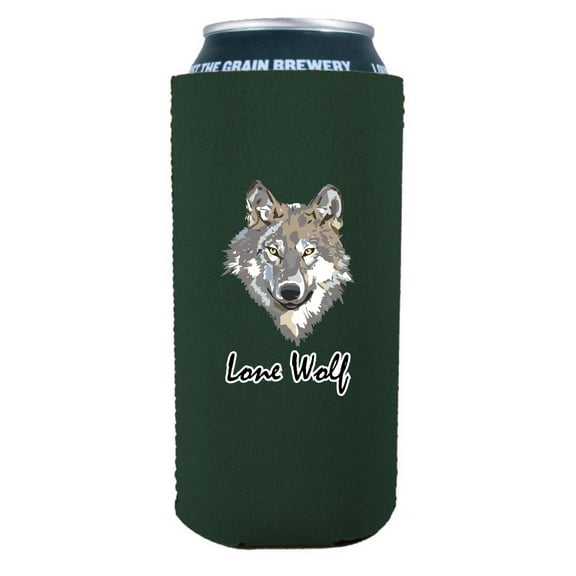 Lone Wolf 16 oz. Can Coolie (Dark Green)