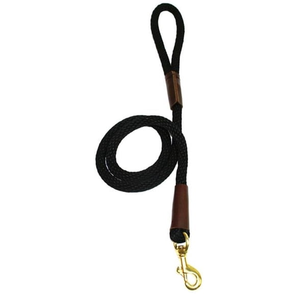Lone Wolf 3646-TPO Solid Round Braided Rope Lead with Snap, Turquoise, Purple & Orange - 0.50 in.