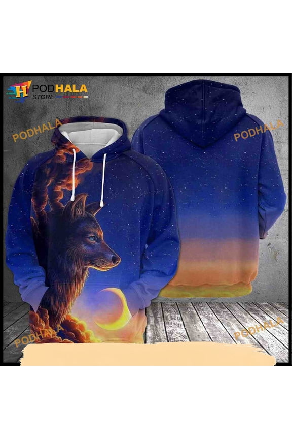 Lone Wolf 3D Hoodie, 3D T-Shirt