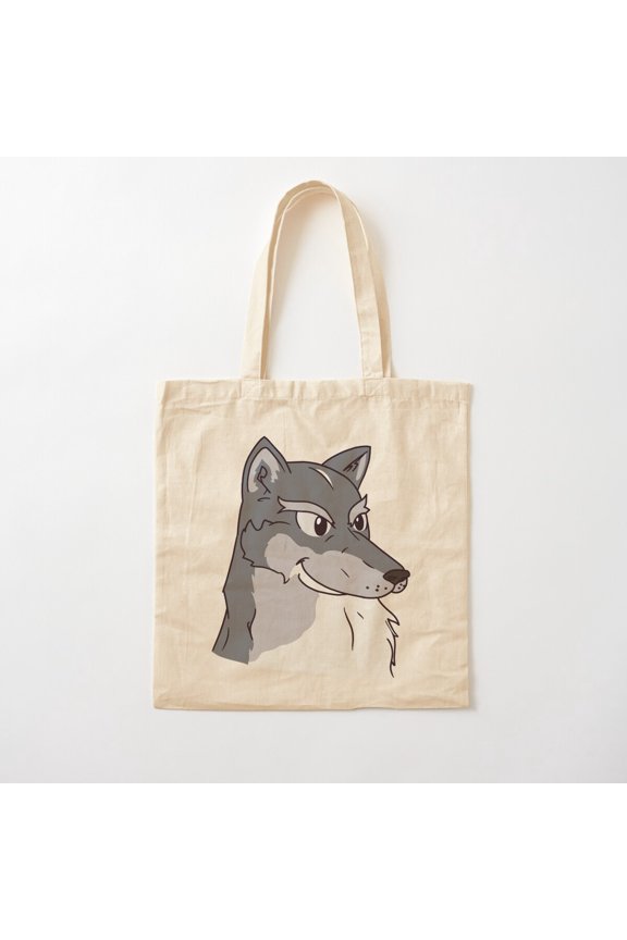 Lone Wolf Canvas Tote Bags, Reusable Shopping Bag