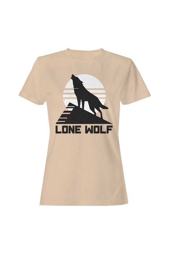 Lone Wolf Graphic Women's Natural T-Shirt
