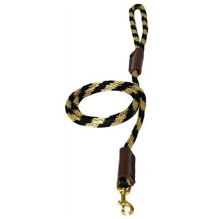 Lone Wolf Lone Wolf Solid Round 0.38 in. Braided Rope Lead with Snap, Mardi Gras