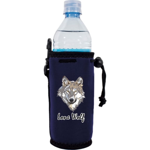 Lone Wolf Neoprene Water Bottle Coolie (Navy)