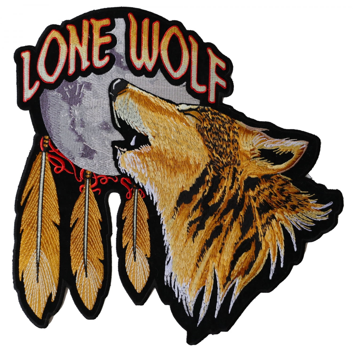 Lone Wolf Patch Large Back Patches for Jackets and Vests Walmart