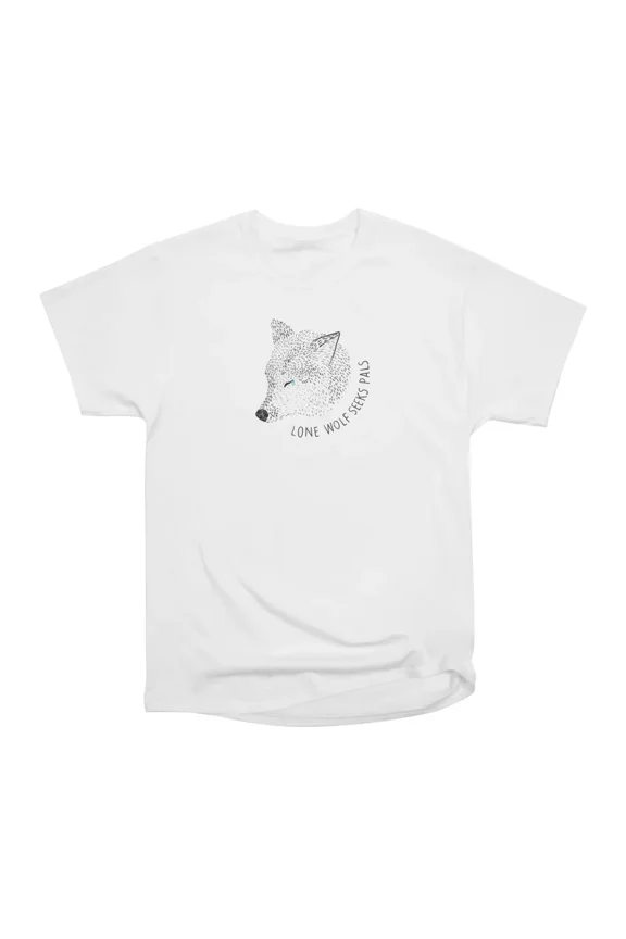 Lone Wolf Seeks Pals T-Shirt Tee Gift For Him Merch For Her Apparel For Friend