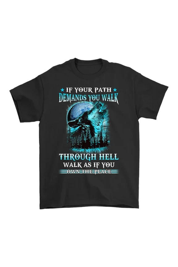 Lone Wolf Walk Your Own Path Survival Mindset T-shirt