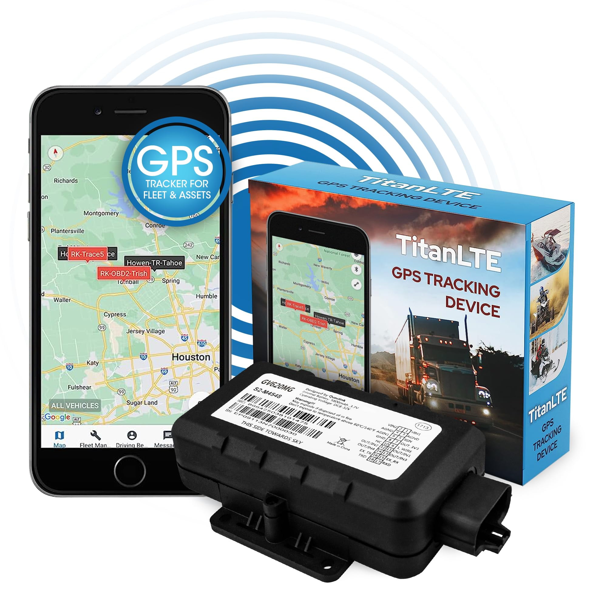 LoneStar Titan LTE 4G GPS Tracker for Vehicles RealTime Waterproof