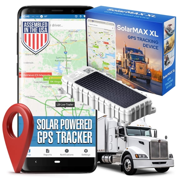 LoneStar Tracking SolarMAX XL- The 5G Cat-M1 Rugged and Waterproof Solar Powered GPS Tracker With BLE for Vehicles, Ideal for Real-Time Location Monitoring (Subscription Required)
