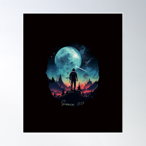 Lonely Amoung Space View Poster Wall Art, Modern Wall Decor, 8x12 UNFRAMED