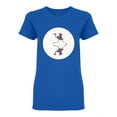 thumbnail image 1 of Lonely Flamingo Running On Lake Shaped T-Shirt Women -Image by Shutterstock, Female XX-Large, 1 of 2